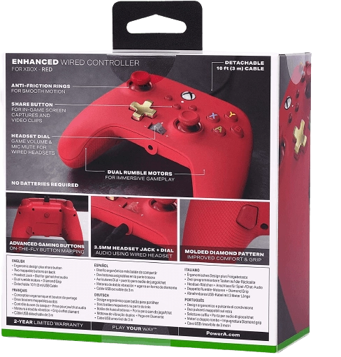 PowerA Enhanced Wired Controller for Xbox - Bold Red   for sale in Egypt from Games2Egypt