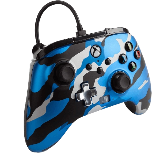 PowerA Enhanced Wired Controller for Xbox - Camouflage Metallic Blue  for sale in Egypt from Games2Egypt