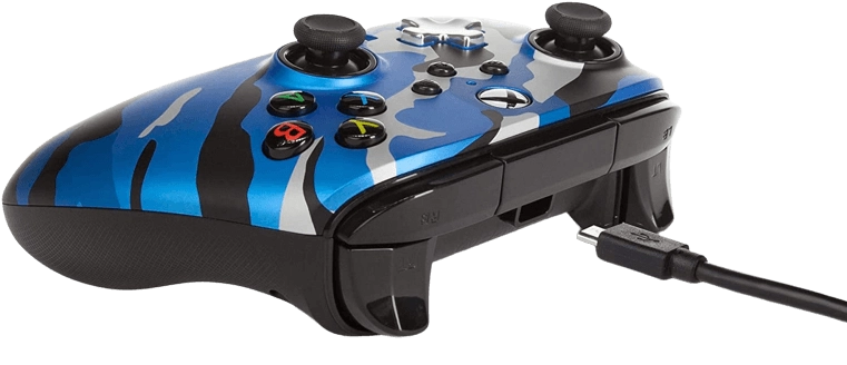 PowerA Enhanced Wired Controller for Xbox - Camouflage Metallic Blue  for sale in Egypt from Games2Egypt