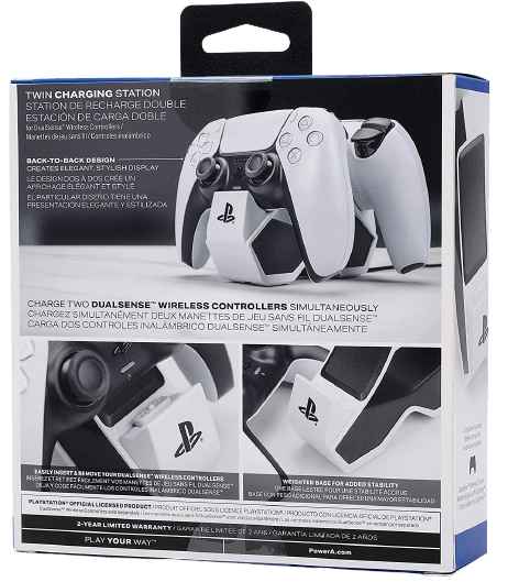 PowerA PS5 Controller Twin Charging Station - White  for sale in Egypt from Games2Egypt