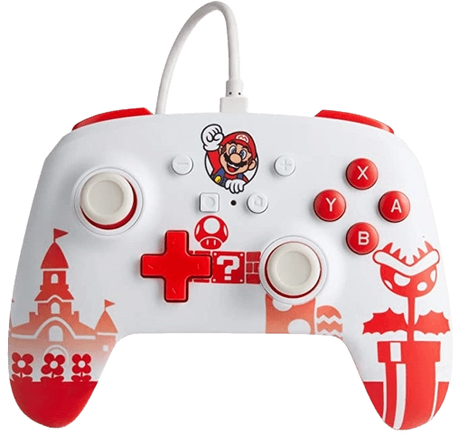 PowerA Enhanced Wired Controller for Nintendo Switch - Mario Red & White  for sale in Egypt from Games2Egypt