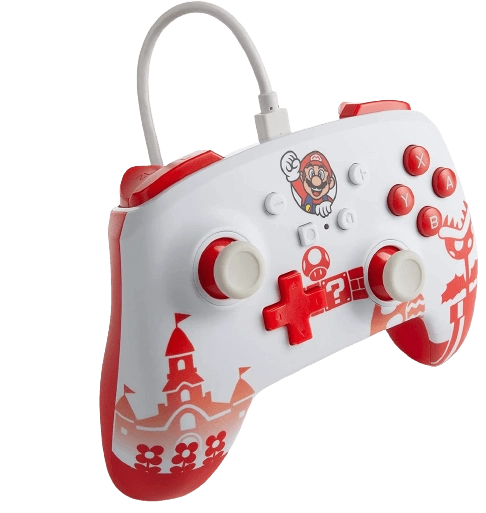 PowerA Enhanced Wired Controller for Nintendo Switch - Mario Red & White  for sale in Egypt from Games2Egypt