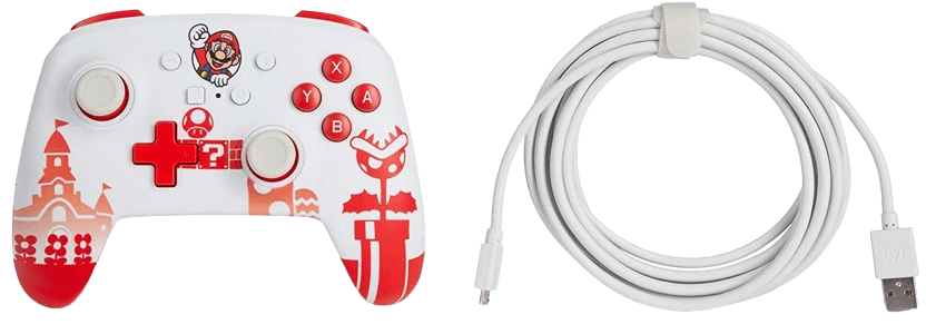 PowerA Enhanced Wired Controller for Nintendo Switch - Mario Red & White  for sale in Egypt from Games2Egypt