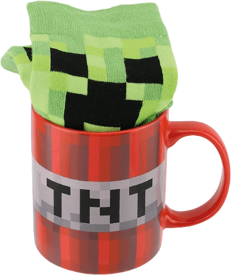 Paladone Minecraft Mug and Socks (TNT and Creeper Design)  for sale in Egypt from Games2Egypt