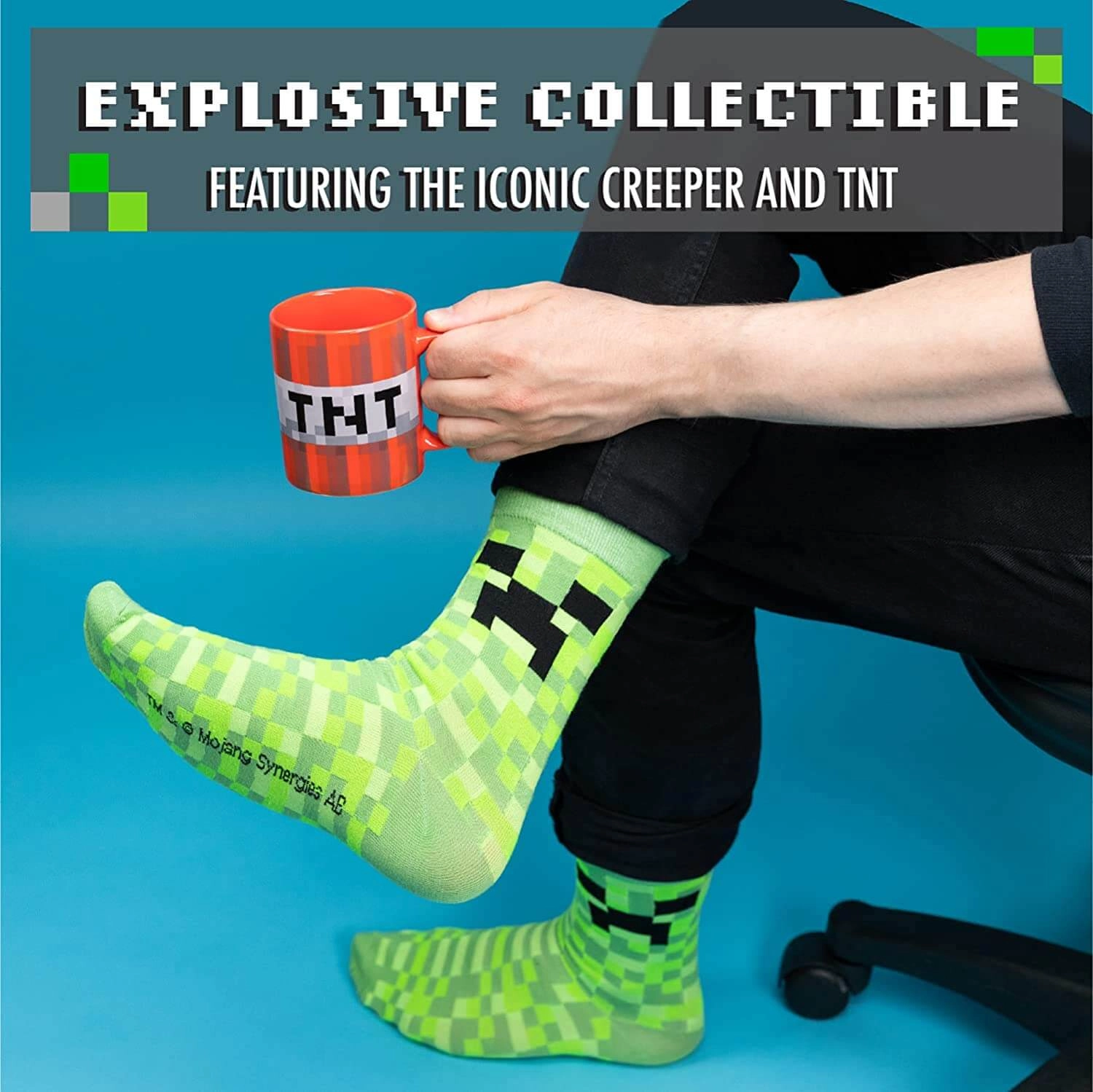 Paladone Minecraft Mug and Socks (TNT and Creeper Design)  for sale in Egypt from Games2Egypt