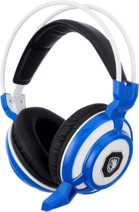 Sades SA21 Wired Gaming Headset - White and Blue