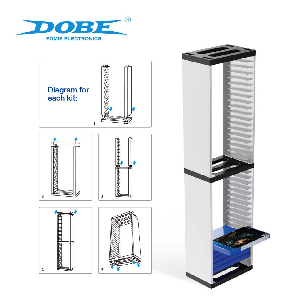 Dobe Vertical Storage Stand for Video Game Cards - White - 36 Slots  for sale in Egypt from Games2Egypt