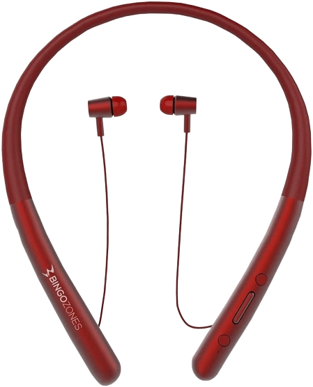 Bingozones N1 Neckband Bluetooth Headphone - Red  for sale in Egypt from Games2Egypt