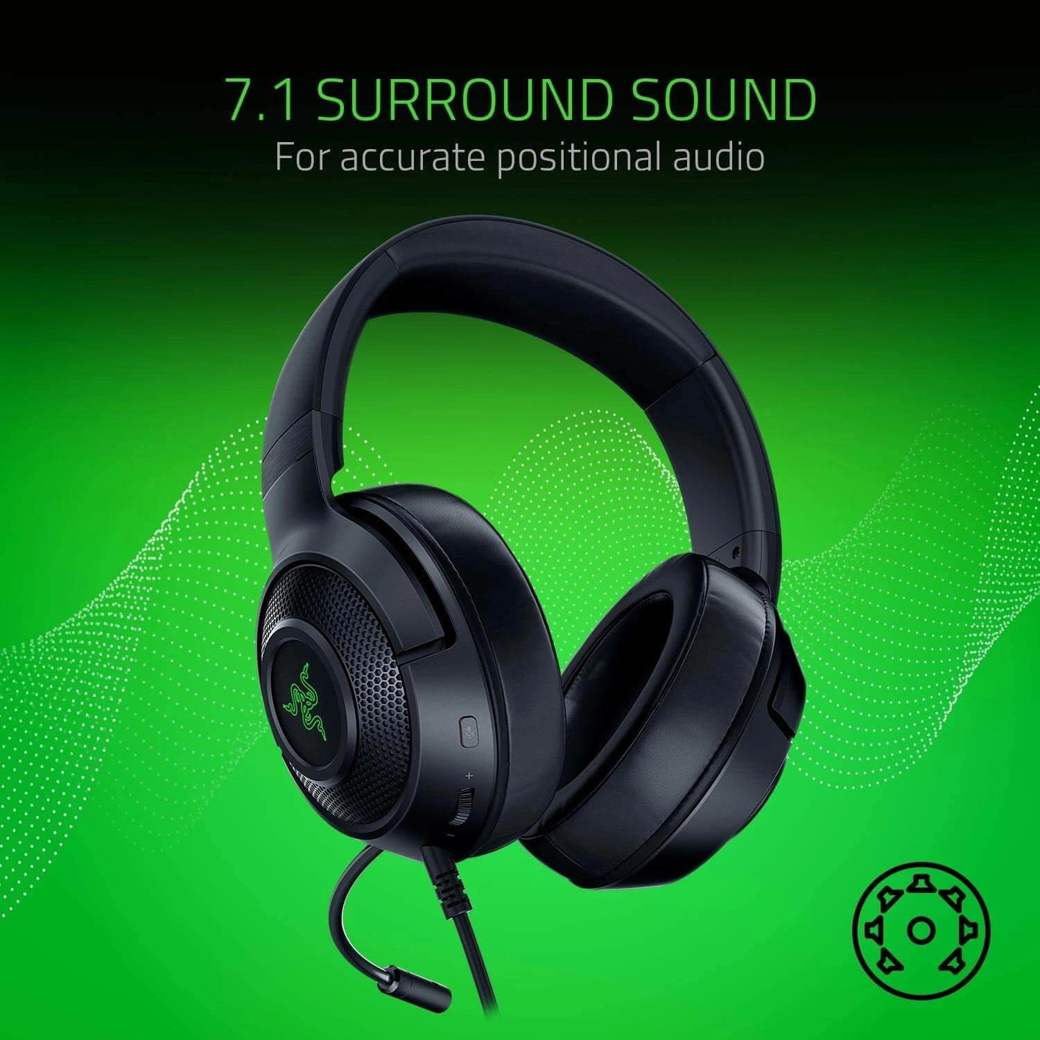 Razer Kraken X for Console Wired Gaming Headset - Black  for sale in Egypt from Games2Egypt