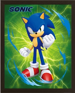 Sonic 3D Lenticular 3D Gaming Poster   for sale in Egypt from Games2Egypt