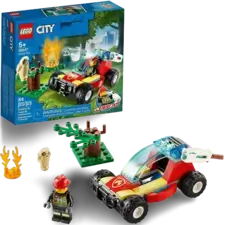  LEGO City Forest Fire Firefighter - Building Toy for Kids - 84 Pieces (60247)