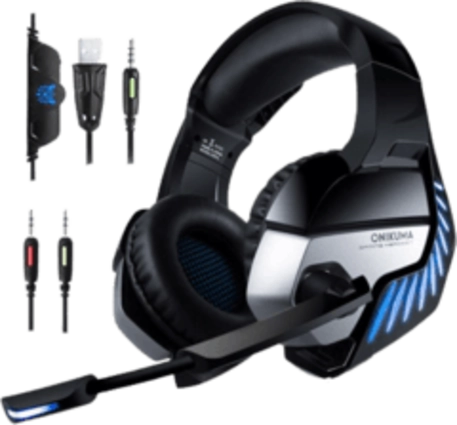 Onikuma Wired K5 Pro Gaming Headset - Blue - Open Sealed