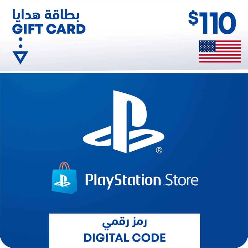 بطاقة شحن بلايستيشن ستور 110$ (امريكي)  للبيع في مصر من خلال Games2Egypt