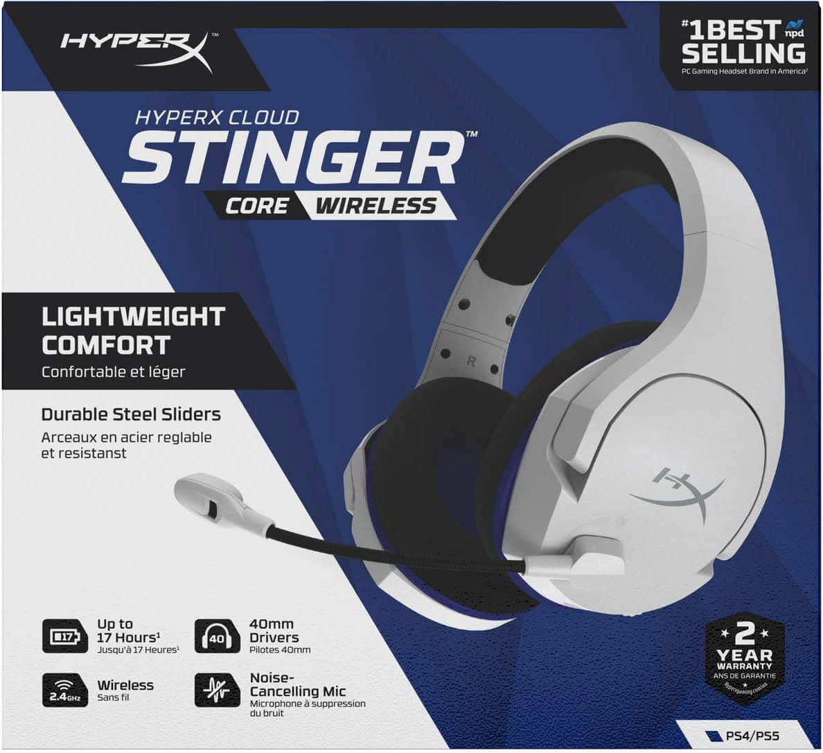 HyperX Wireless Gaming Headphone Cloud Stinger Core for PS & PC - White   for sale in Egypt from Games2Egypt