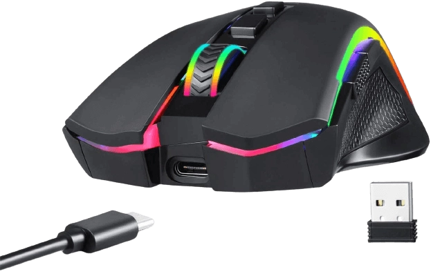 Redragon M602-KS Griffin RGB Wireless & Wired Gaming Mouse - Black  for sale in Egypt from Games2Egypt