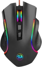 Redragon M607 Griffin RGB Backlit Gaming PC Mouse - Black (40024)