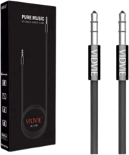 Vidvie AL1105 Pure Music Stereo Audio Line 3.5mm AUX Cable (1.5m) - Black  for sale in Egypt from Games2Egypt