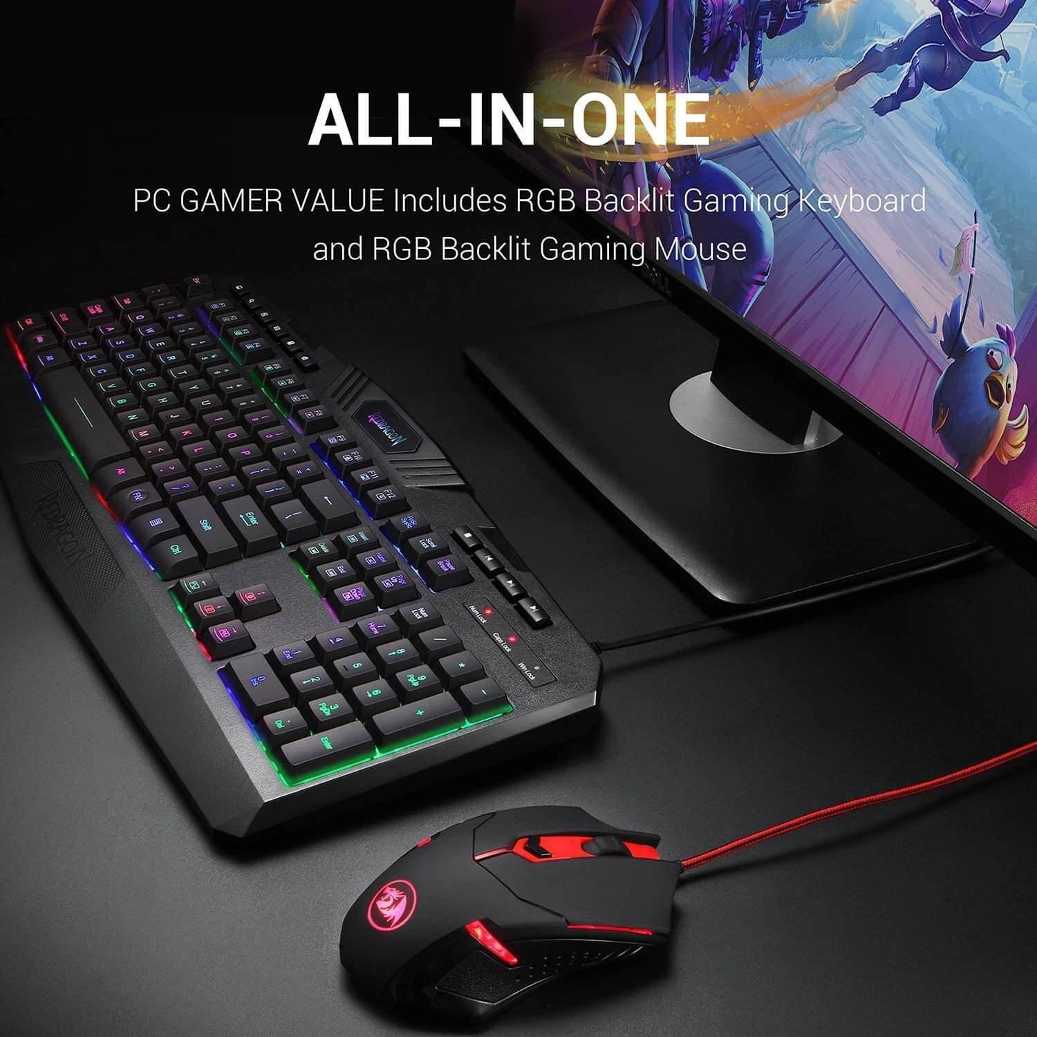 Redragon S101 Wired RGB Gaming Keyboard and Mouse Combo  for sale in Egypt from Games2Egypt