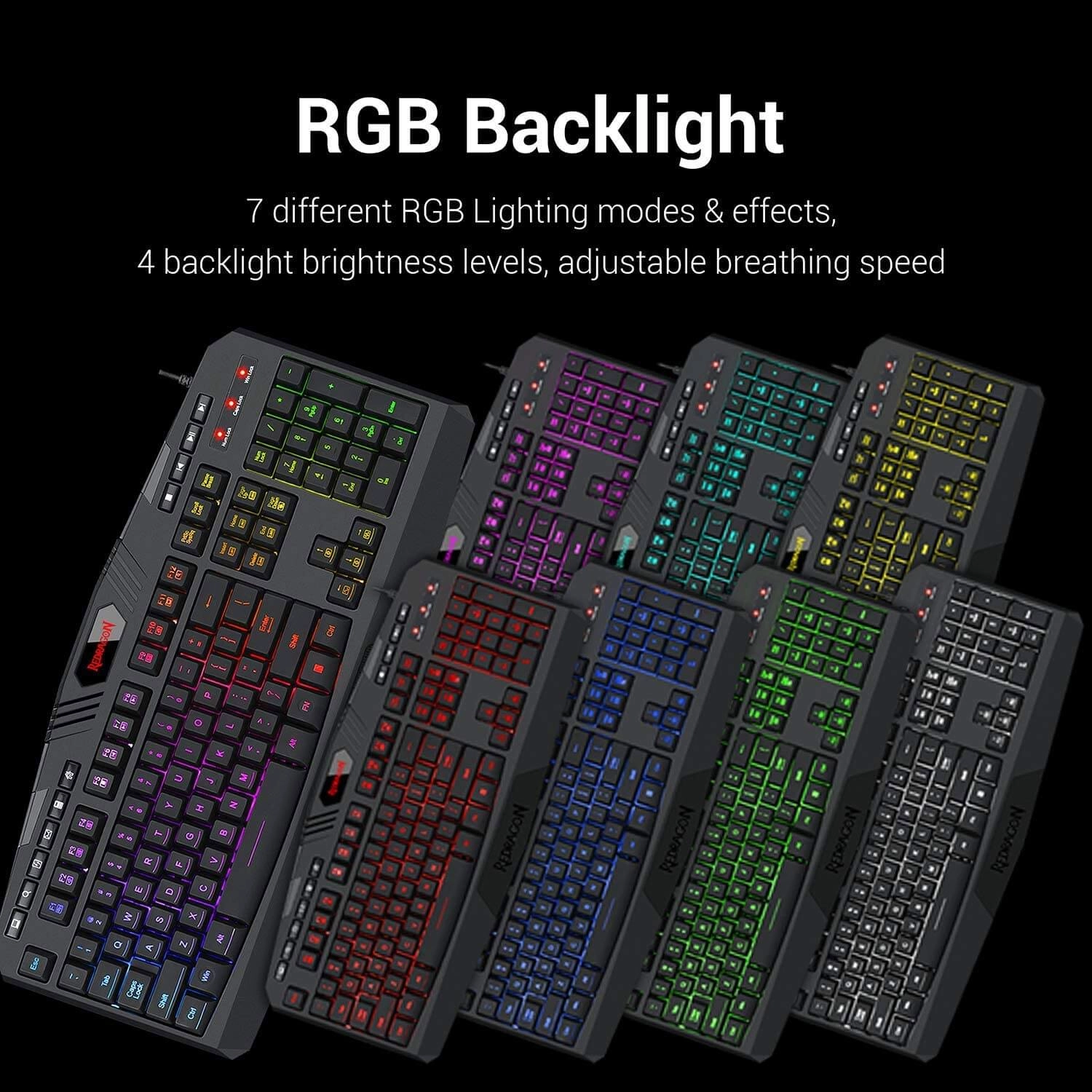 Redragon S101 Wired RGB Gaming Keyboard and Mouse Combo  for sale in Egypt from Games2Egypt