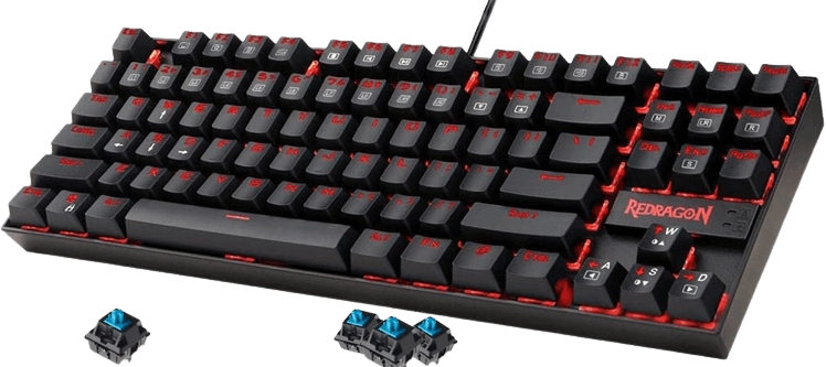 Redragon K552 Kumara Mechanical Gaming Keyboard - Blue Clicky Switches (K552-KB)  for sale in Egypt from Games2Egypt