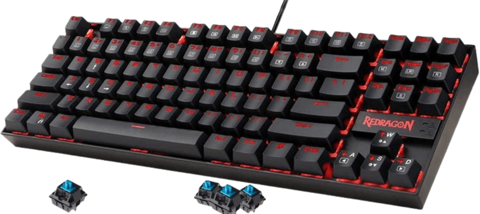 Redragon K552 Kumara Mechanical Gaming Keyboard - Blue Clicky Switches (K552-KB)