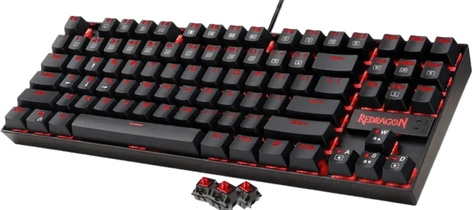 Red Dragon K552 Kumara Mechanical Gaming Keyboard - Red Linear Switches