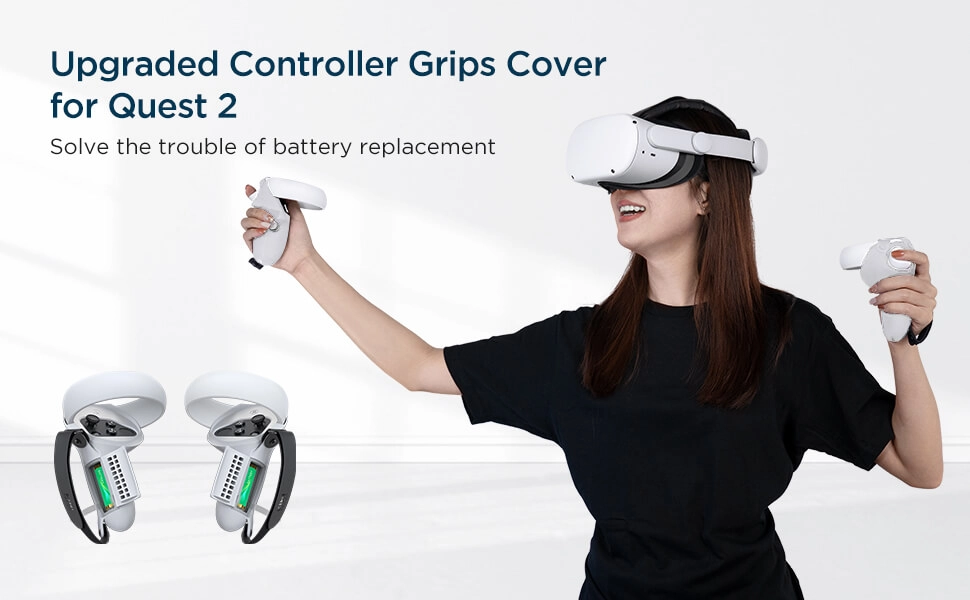 KIWI design Controller Knuckle Grips Cover for Oculus Quest 2 - White  for sale in Egypt from Games2Egypt