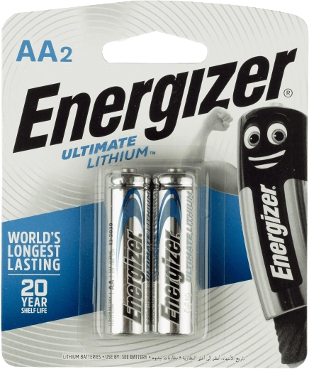 Energizer 2 AA Lithium Batteries (1.5V)  for sale in Egypt from Games2Egypt