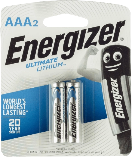 Energizer 2 AAA Lithium Batteries (1.5V)  for sale in Egypt from Games2Egypt