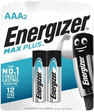 Energizer Alkaline 2 AAA Max Plus Batteries (1.5V)  for sale in Egypt from Games2Egypt