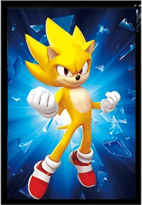 Sonic, Super Sonic and Knuckles 3D Gaming Poster  for sale in Egypt from Games2Egypt