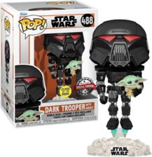 Funko Pop! Star Wars - Dark Trooper with Grogu (Glow in The Dark) (488)  for sale in Egypt from Games2Egypt