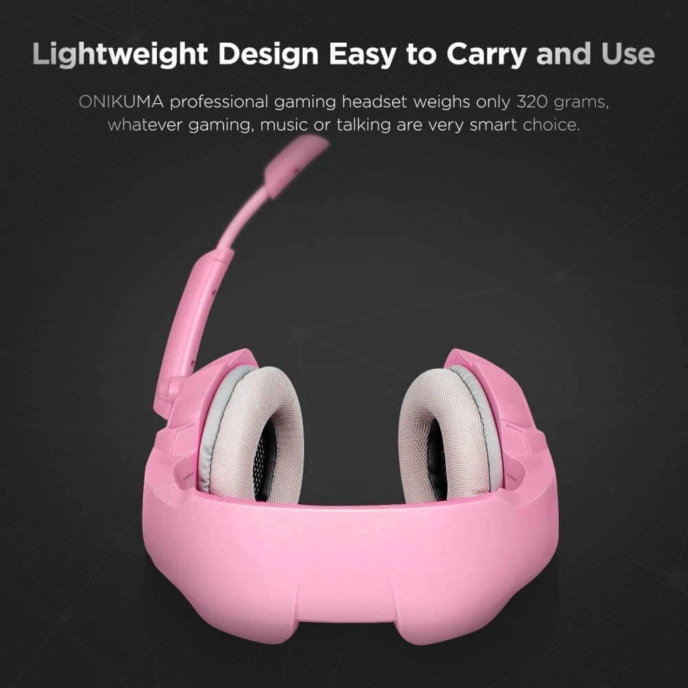 Onikuma K5 Wired Gaming Headphone - Pink  for sale in Egypt from Games2Egypt