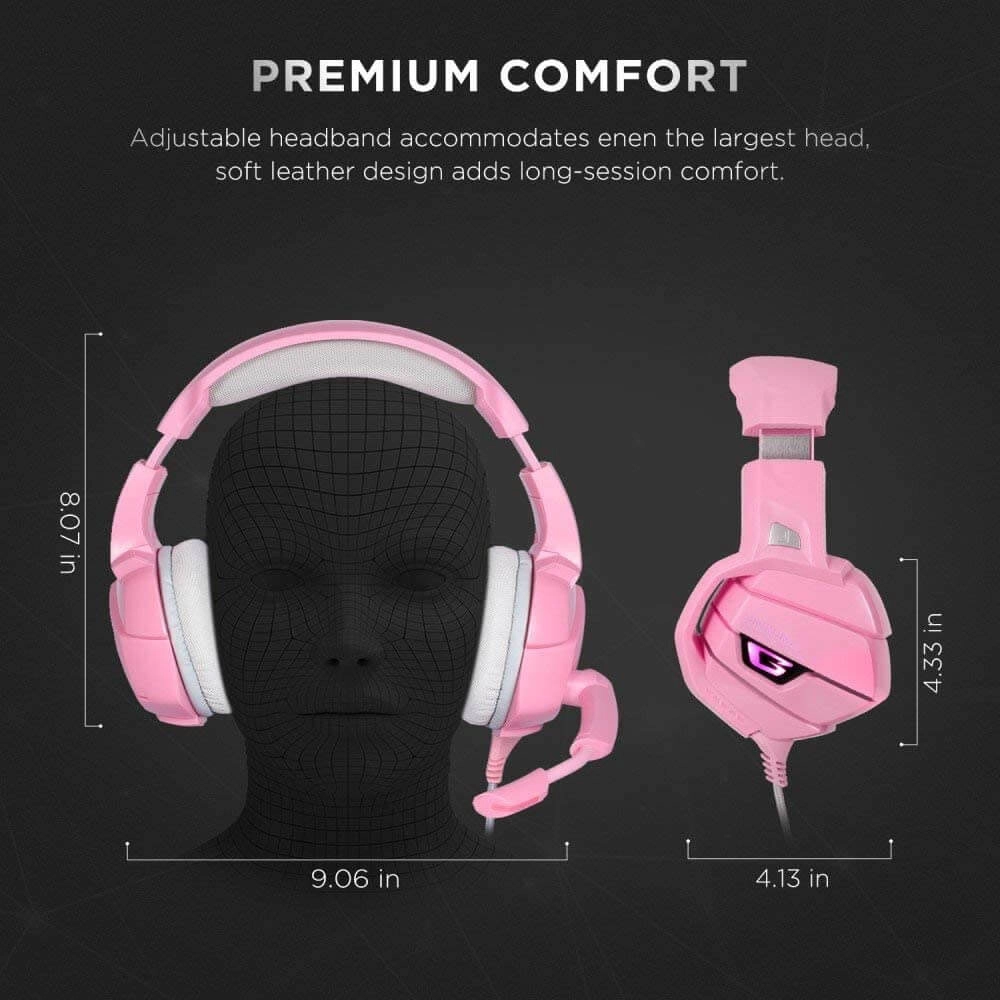 Onikuma K5 Wired Gaming Headphone - Pink  for sale in Egypt from Games2Egypt