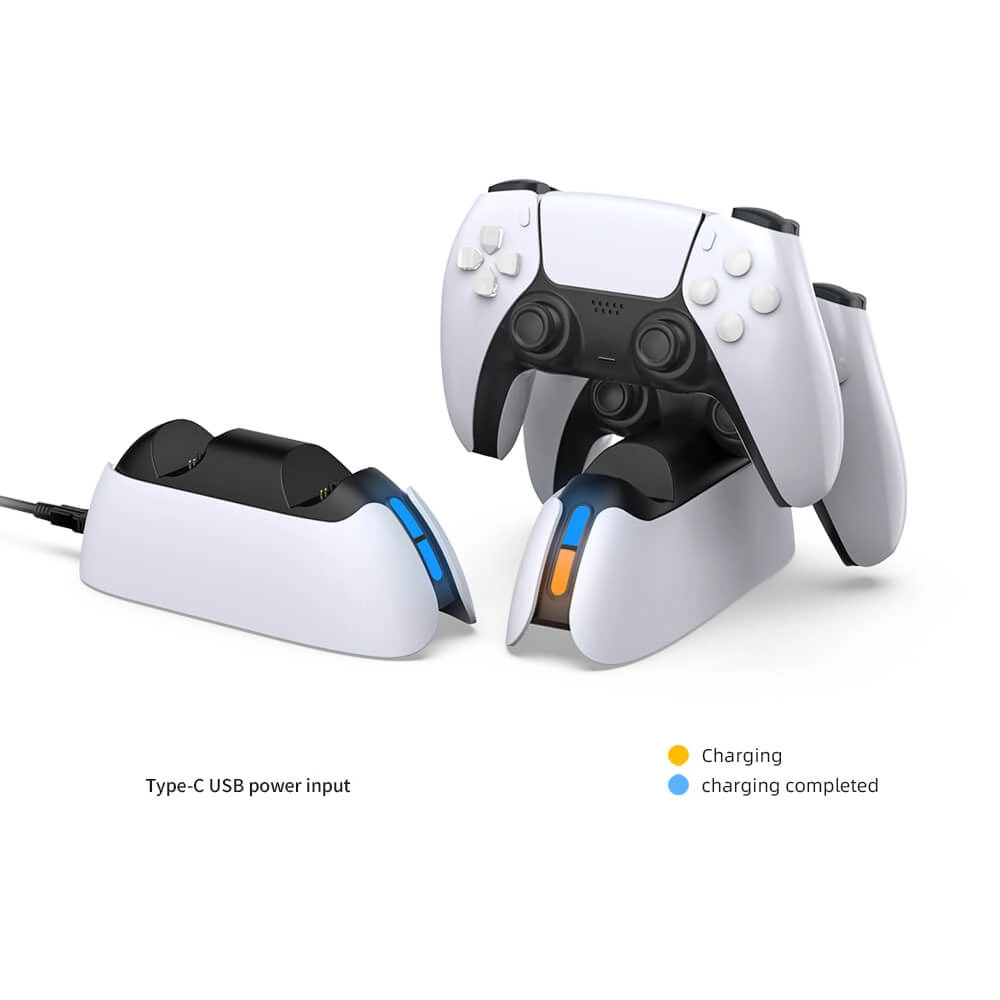 Dobe Dual Charging Station for PS5 Controllers  for sale in Egypt from Games2Egypt