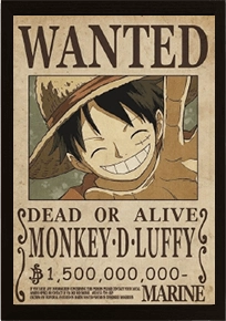 Wanted (Luffy & Zoro) 3D Poster   for sale in Egypt from Games2Egypt