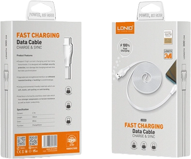 Ldnio LS553 from USB to Micro Fast Charging Cable - 3m  for sale in Egypt from Games2Egypt