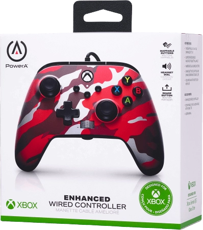 PowerA Enhanced Wired Controller for Xbox - Camo Red  for sale in Egypt from Games2Egypt