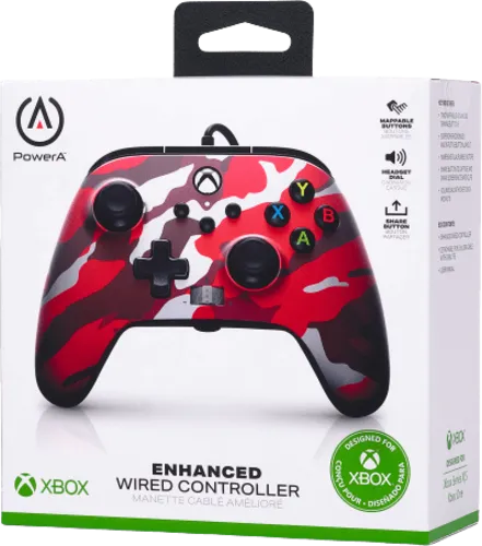 PowerA Enhanced Wired Controller for Xbox - Camo Red