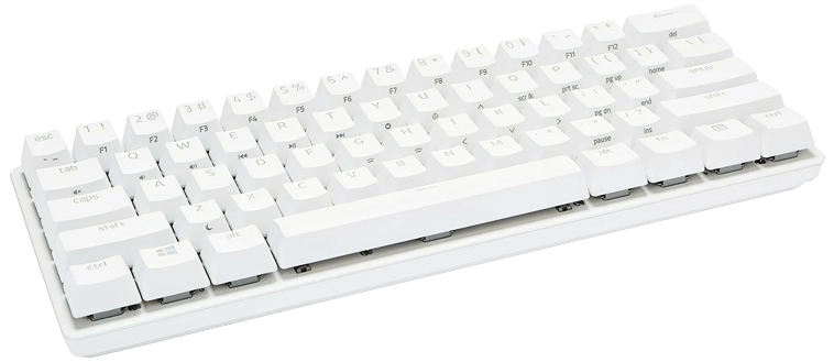 Razer Huntsman Mini Wired Gaming Keyboard with Clicky Purple Switch - White Mercury  for sale in Egypt from Games2Egypt