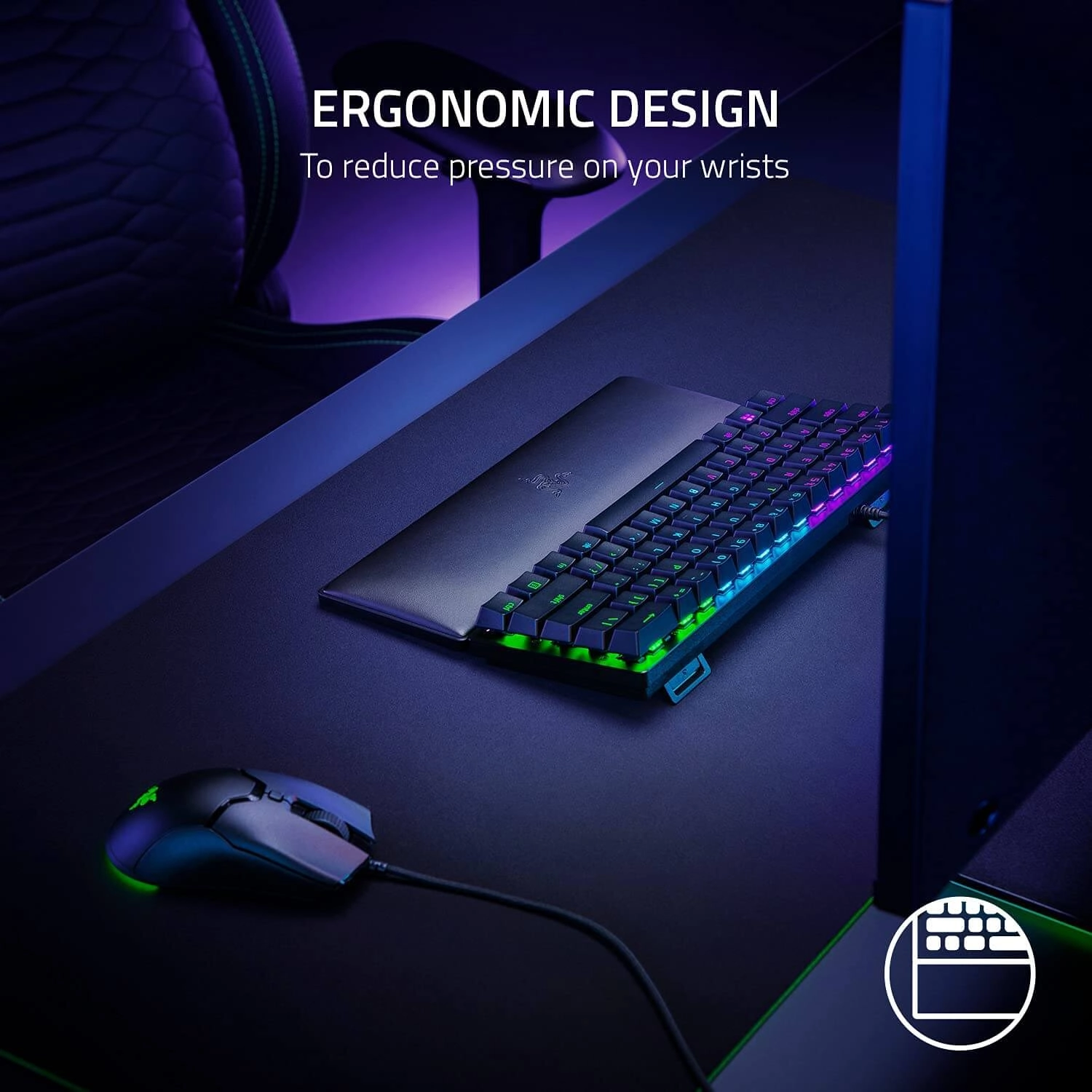 RAZER Ergonomic Wrist Rest for Mini Keyboards  for sale in Egypt from Games2Egypt