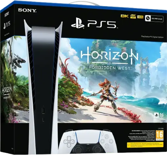 PlayStation 5 Console - Digital Edition + Horizon Forbidden West Bundle