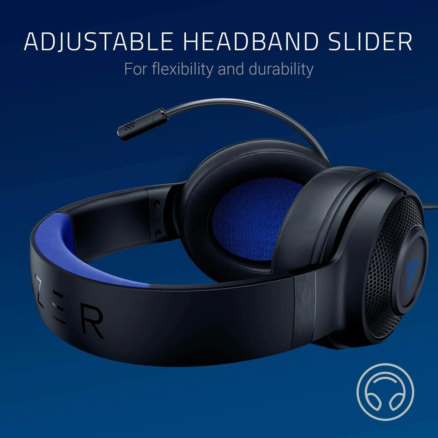 Razer Wired Gaming Headphone Kraken X for Console - Black and Blue  for sale in Egypt from Games2Egypt