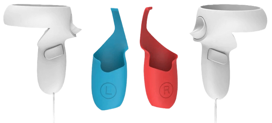 DOBE Silicone Case for Oculus Quest 2 VR Controller - Red \ Blue