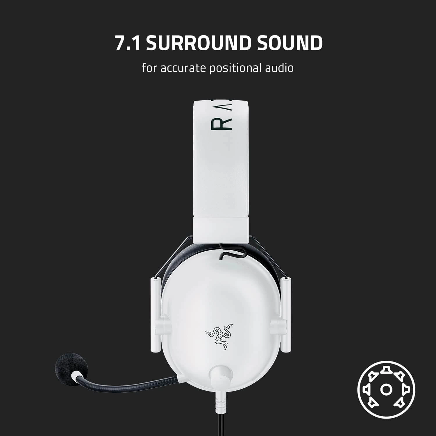 Razer BlackShark V2 X Wired Gaming Headphone - White  for sale in Egypt from Games2Egypt