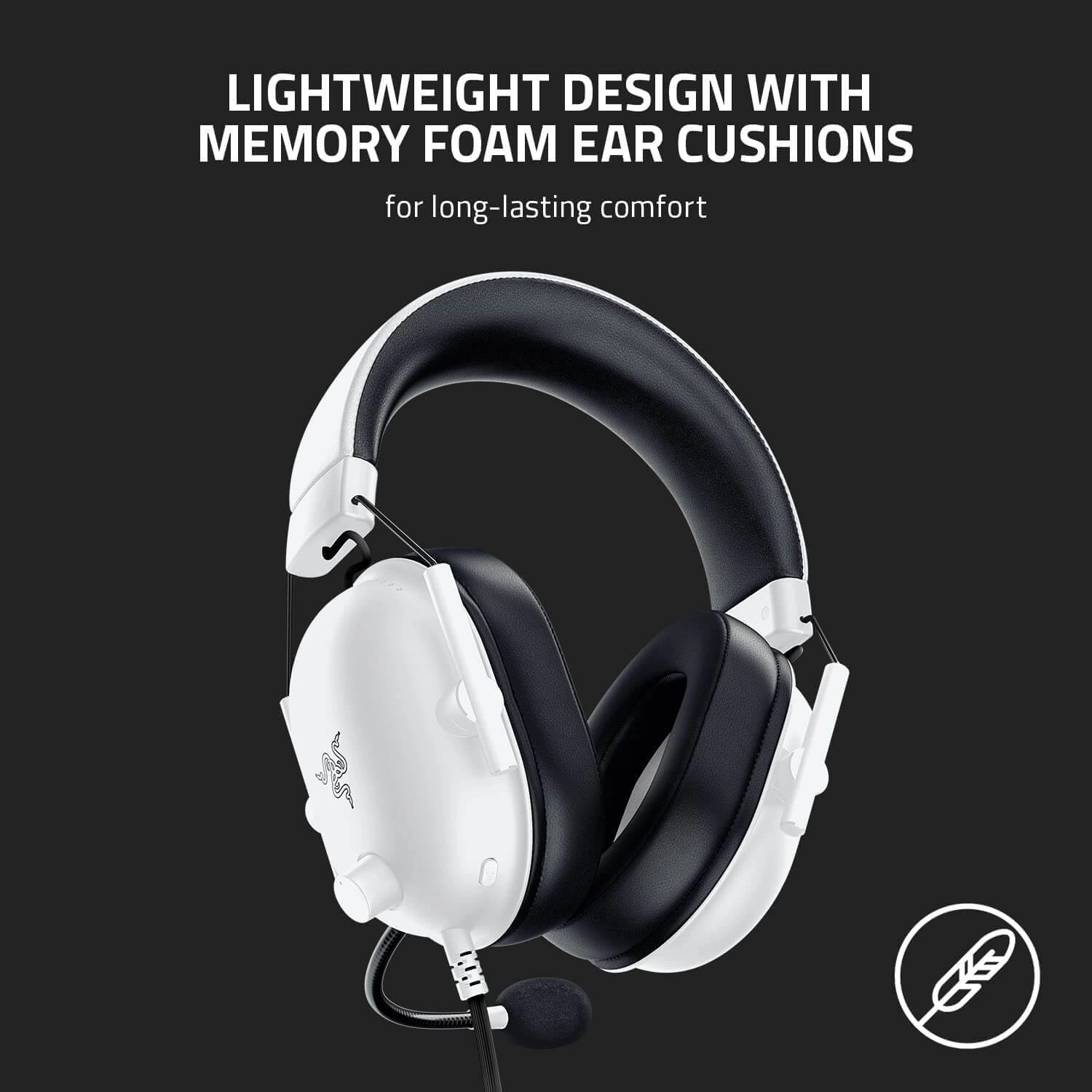 Razer BlackShark V2 X Wired Gaming Headphone - White  for sale in Egypt from Games2Egypt