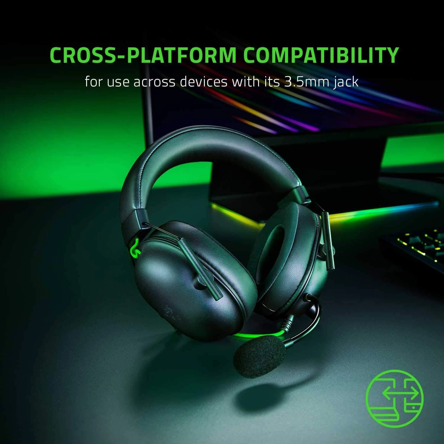 Razer BlackShark V2 X Wired Gaming Headset - Black  for sale in Egypt from Games2Egypt