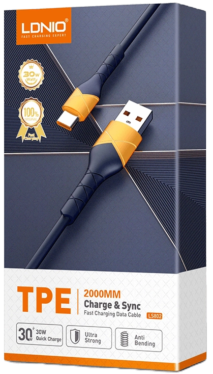 Ldnio LS802 5A Charging Cable from USB to Lightning - 2m  for sale in Egypt from Games2Egypt