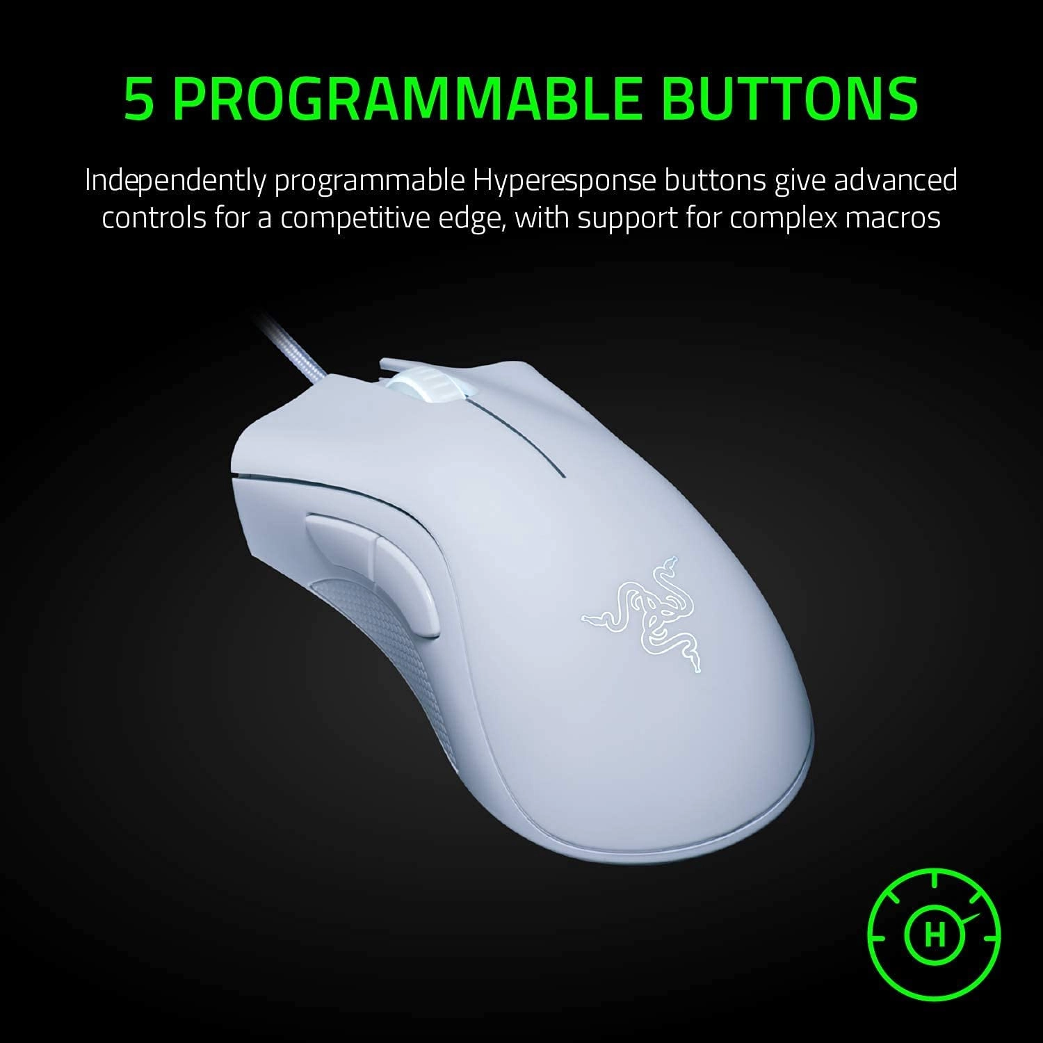  Razer Deathadder Essential Wired Gaming Mouse - White  for sale in Egypt from Games2Egypt