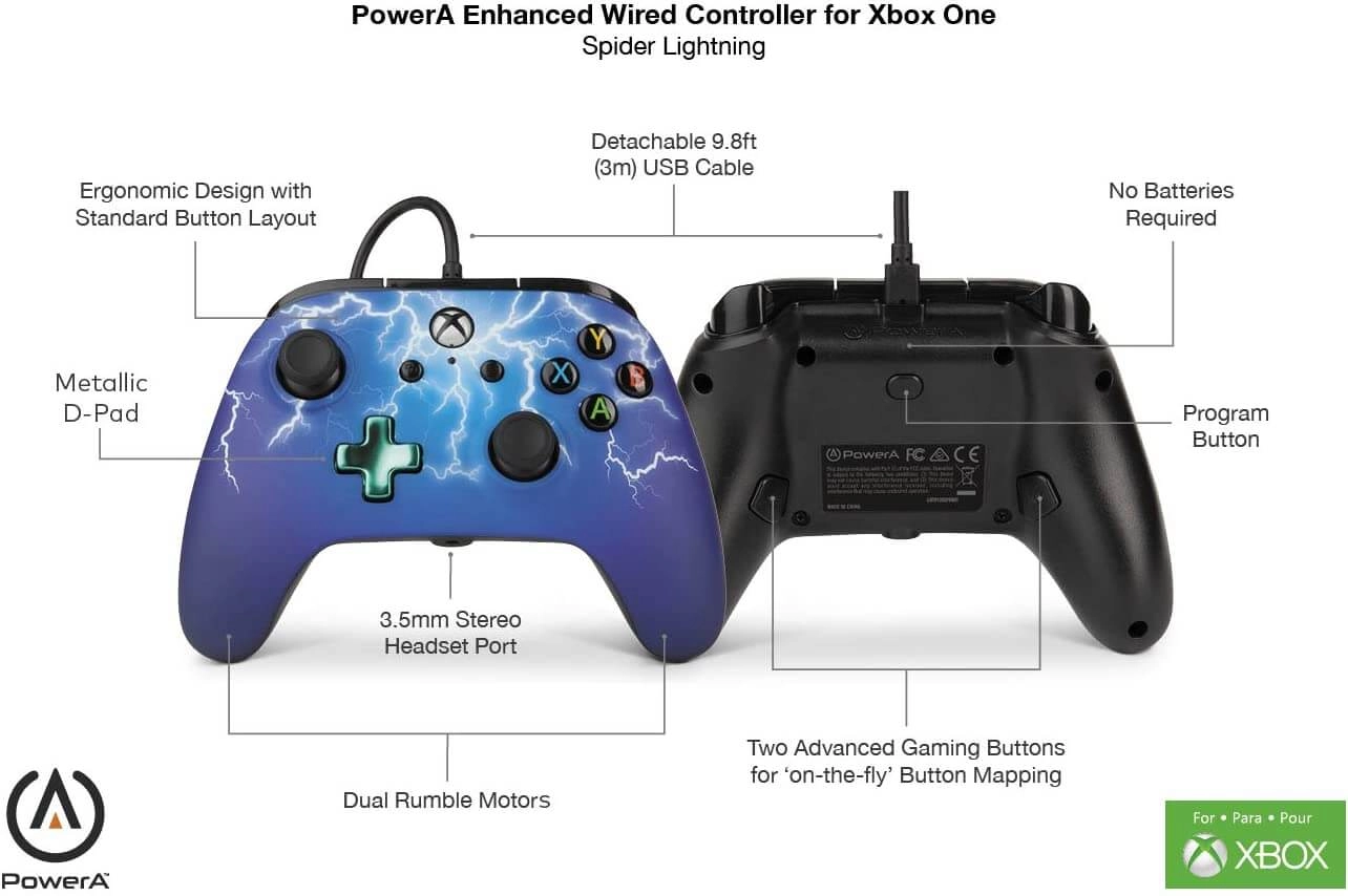 PowerA Enhanced Wired Controller for Xbox - Arc Lightning  for sale in Egypt from Games2Egypt